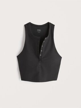Abercrombie & Fitch YP. Black Snap-Front Workout top